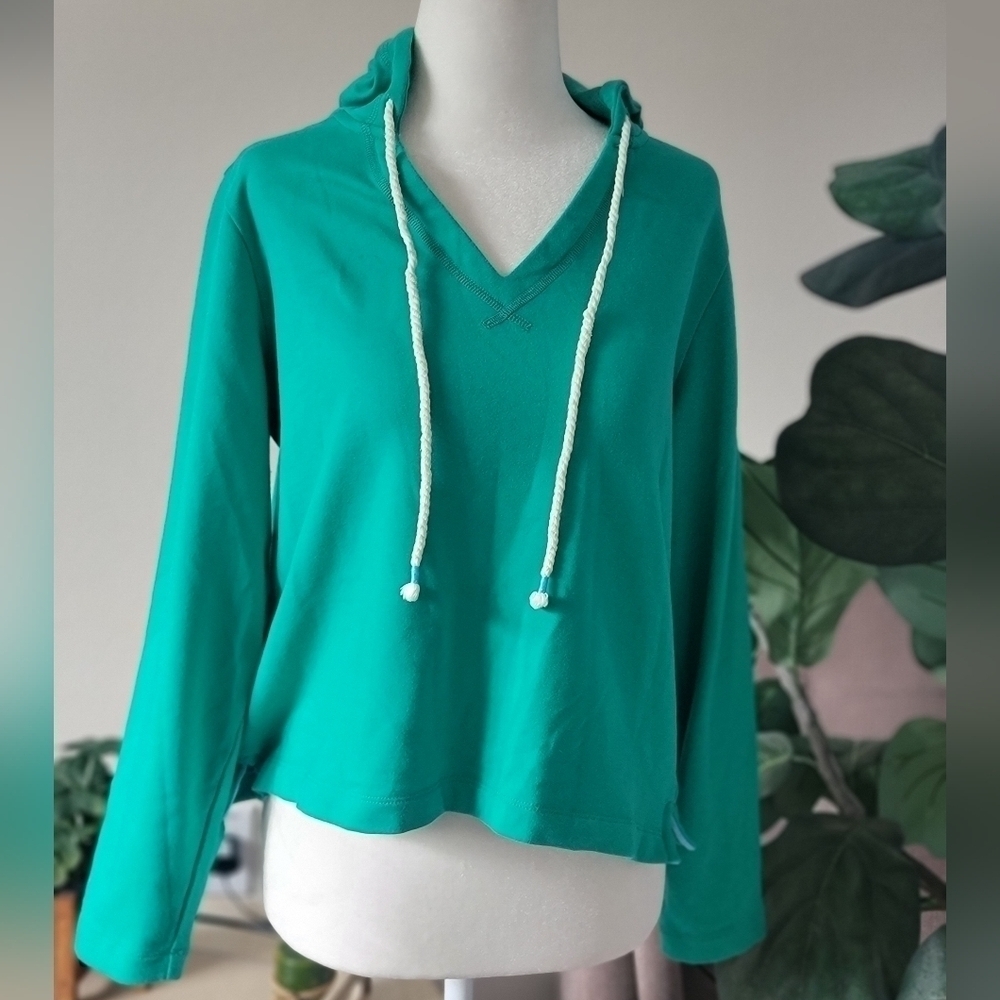 J.crew Women's Cotton Green Hoddie Casual Streewear Size small.. - Picture 2 of 14